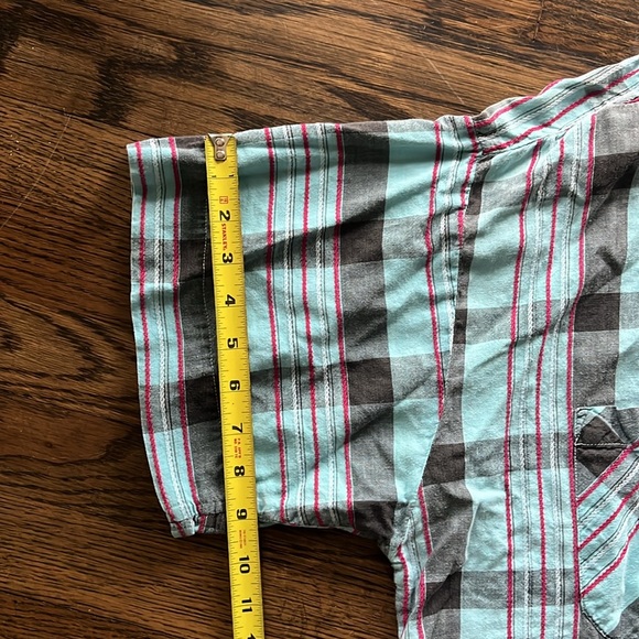 Vintage 1980s/90s Tony France fashions cotton madras button front top - women’s? - Picture 5 of 8